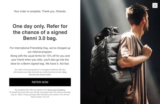 Db referral marketing screenshot